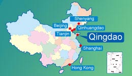 Qingdao'location in China 